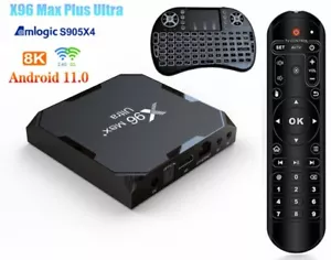 4G 64G X96 Max Plus Ultra TV Box Android11 S905X4 8K HDR Wifi BT Media Player+i8 - Picture 1 of 15