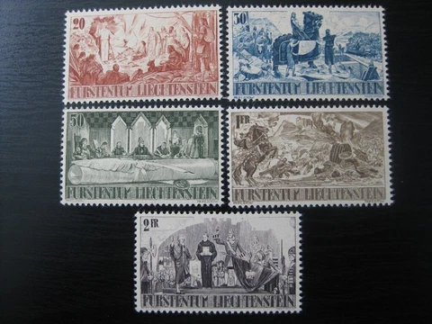 LIECHTENSTEIN Sc. #176-180 scarce mint stamp set! SCV $9.95 Cover