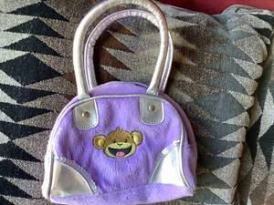 Faded Glory Purple Fur Monkey Girls  Purse - Picture 1 of 3