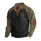Mens T-Shirts Workout Tops Outdoor Pullover Daily Wear Sweaters Ribbed Hoodies
