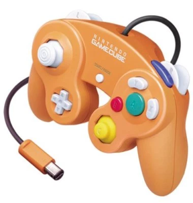 Nintendo GameCube GC Controller White Silver Orange Emerald Club Mario Red Green - Image 1 of 3