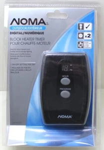 Noma 2 Grounded Outlet Outdoor Digital Block Heater Timer Landscape Lighting - Foto 1 di 10