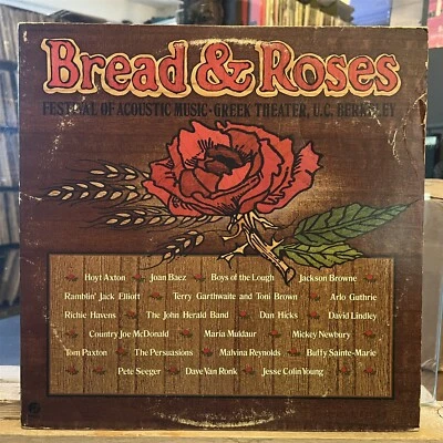 [ROCK/FOLK]~EXC 2 DOUBLE LP~VARIOUS ARTISTS~Bread & Roses~Festival Of Acoustic M - Image 1 of 4