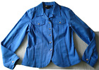 Christine Alexander  Jacket W/ Swarovski Blue Jacket Coat,Sz M,