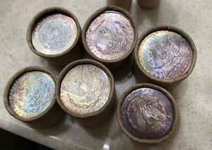 1878-1904 BU Uncirculated Toned 10 Coins Silver Dollar Mixed Roll Morgan Dollars - Picture 1 of 6