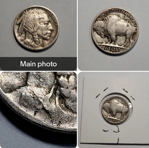 1918p lamination error and slightly rotated die error Buffalo Nickel#57wpl Cover