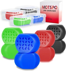 Esercitatore Mascelle per Uomo e Donna - 4 Livelli di Resistenza (8PCS) Silicone Jawline - Foto 1 di 12