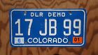 2001 Colorado DEALER DEMO License Plate