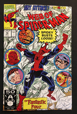 Web of Spider-man 76 FANTASTIC FOUR Quasar Captain America V 1 Marvel Comic