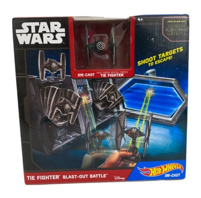 Hot Wheels Star Wars Die Cast TIE Fighter Blast-Out Battle Play Set Disney - Image 1 of 4