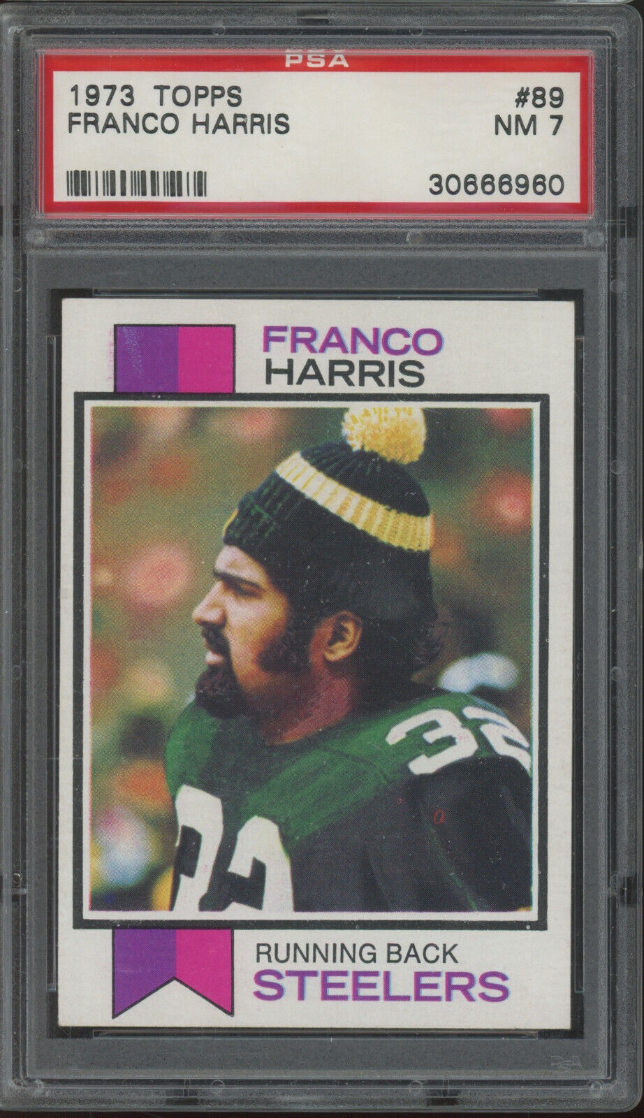 1973 Topps Football #89 Franco Harris RC Rookie NM PSA 7