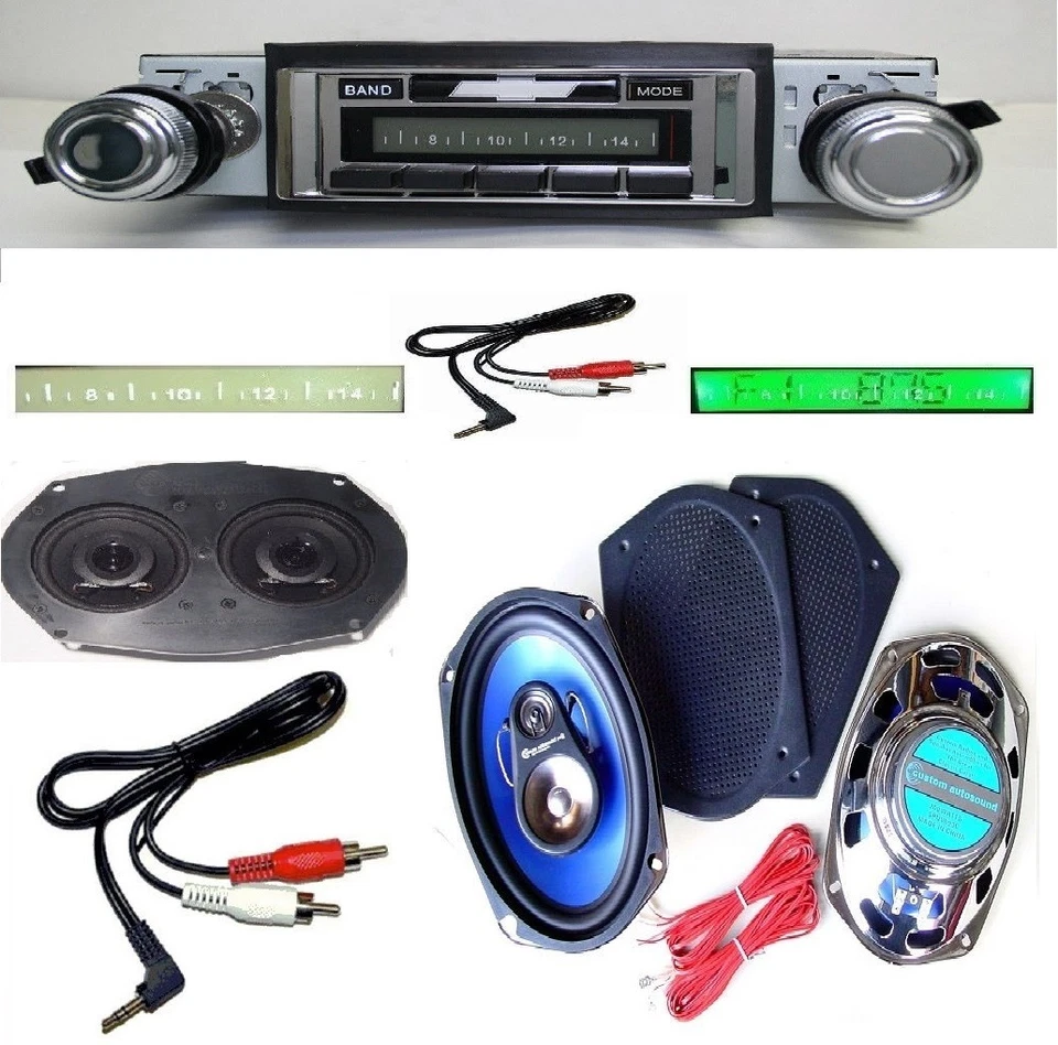 67-68 Impala Caprice Radio + Stereo Dash Replacement Speaker + 6x9s 230 No AC Foto 1 de 1