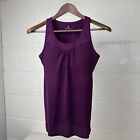 Athleta Tank Top Cami Built in Bra Yoga Athletic Shirt, Purple Womens Size Small