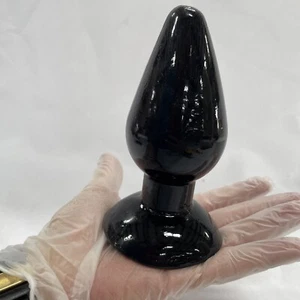 Large Black Boy Butt Plug P-spot Anal Dildo Sex Toy Suction Cup Base Free Ship￼ - Picture 1 of 6