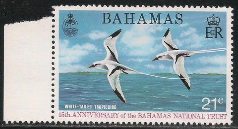 Bahamas #364 (A46) VF MNH - 1974 21c White-Tailed Tropic Birds / Protected Birds Cover