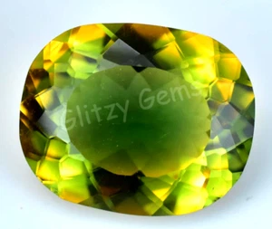 Natural Bi-Color Tourmaline 12.15 Ct Cushion Stunning Certified Loose Gemstone - Picture 1 of 6