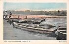 c.1910 Boats at Shore Congers Lake Congers NY post card Rockland County