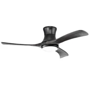 52" Flush Mount Ceiling Fan Home LED Light 3-Blade Fan Home With Remote Control - Picture 1 of 11