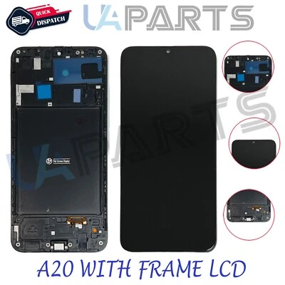 UA PARTS Für Samsung Galaxy A20 A205F Incell Touchscreen Digitizer LCD Display + Rahmen