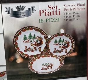 Piatti Servizio Da 18 Pezzi Bavaria Decorazione Natalizia - Foto 1 di 6