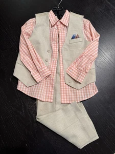 Dockers Tan 4 Piece Suit Set - Size 4 Little Kid Toddler - Picture 1 of 5