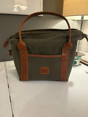 White Wing Waxed Canvas Cooler Satchel Bag Waterproof Leather - Image 1 of 4