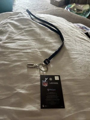 Denver Broncos NFL Football Lanyard Key Ring Keychain w/ Safety Clip Dark Blue - Image 1 of 4