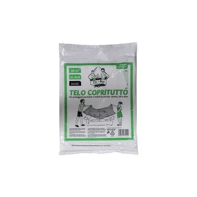 Telo copritutto 200 gr copertura per mobili arredi auto pitturazioni 4x4 met - Immagine 1 di 2