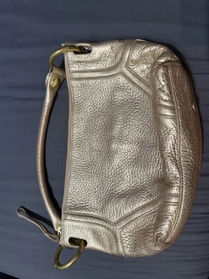Kenneth Cole Gold Leather Hobo Shoulder Bag - Image 1 of 4