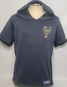 Under Armour Coldgear Milwaukee Bucks Hoodie Mens  NBA Combine S/S Size L Used  - Picture 1 of 12