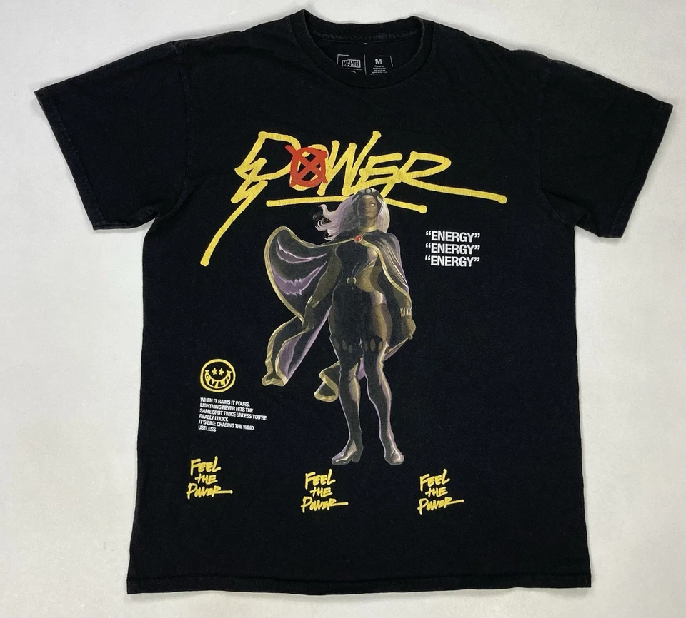 Marvel CVLA Storm Power Graphic T-shirt Women Medium Black Movie - Image 1 of 4