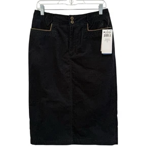 Columbia Kimber Ridge River Resort schwarzer Cord-Midirock Damengröße 8 neu mit Etikett - Bild 1 von 8