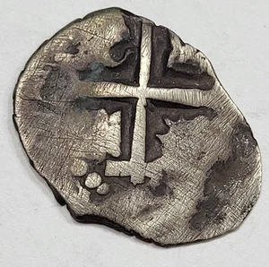 1700-1746 Spanish Colonial Silver 1/2 Real Philip V Lima Peru Nice Type *K849 - Picture 1 of 3