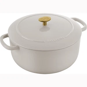 Bellamonte Gusseisen 5,75 Quart runder Dutch Oven - Crema weiß - Bild 1 von 9