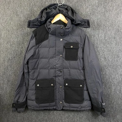 Marmot Womens Medium Full Zip 650 Down Fill Puffer Jacket Black Hooded Pockets - Image 1 of 4