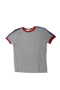 Gucci Boys Cotton Short Sleeve Contrast Trim T Shirt Gray Size 10 - Picture 1 of 7