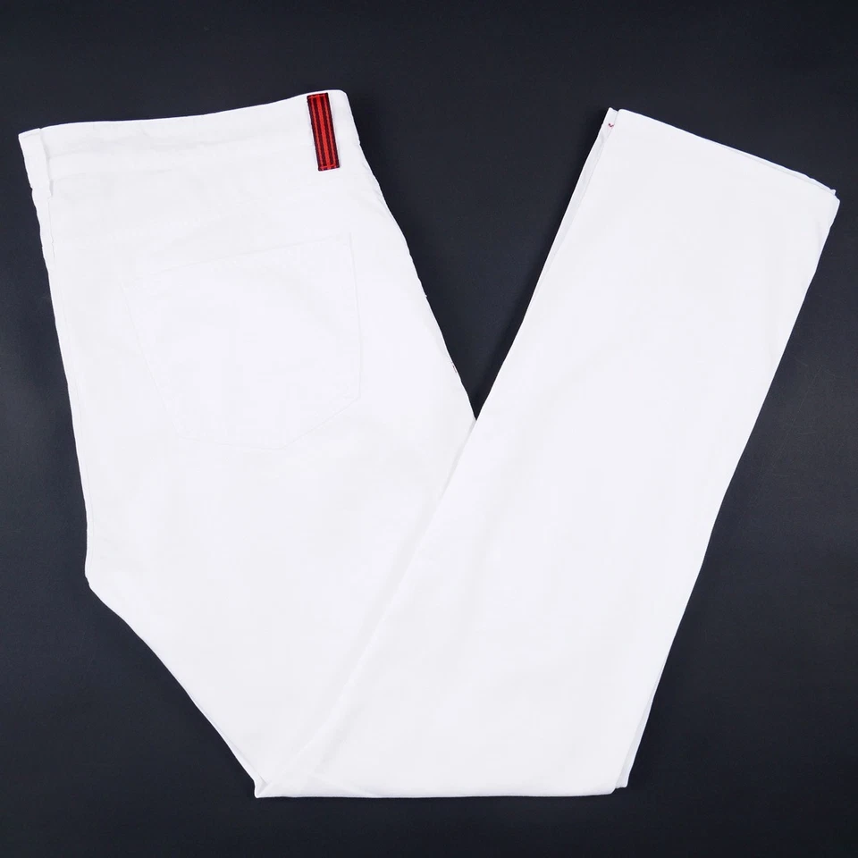 Isaia Napoli Slim Straight Fit White Twill Denim Jeans 40 (Eu 56) NWT - Image 1 of 4