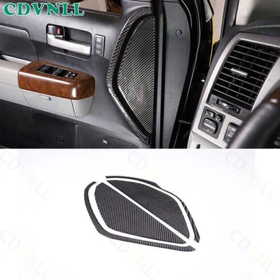 Cubierta de protección interior de puerta de fibra de carbono real para Toyota Tundra 2007-2012 2013 Foto 1 de 4