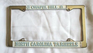 NORTH CAROLINA TARHEELS EMBOSSED CHROME LICENSE PLATE FRAME #02b - NEW - Picture 1 of 1
