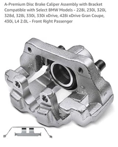 Disc Brake Caliper w/ Bracket Front Right for BMW 228i 2014-2016 320i 330i 428i - Picture 1 of 6