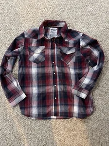 Levis Strauss Mens Long Sleeve Western Pearl Snap Shirt L Cowboy Plaid Collared - Picture 1 of 3