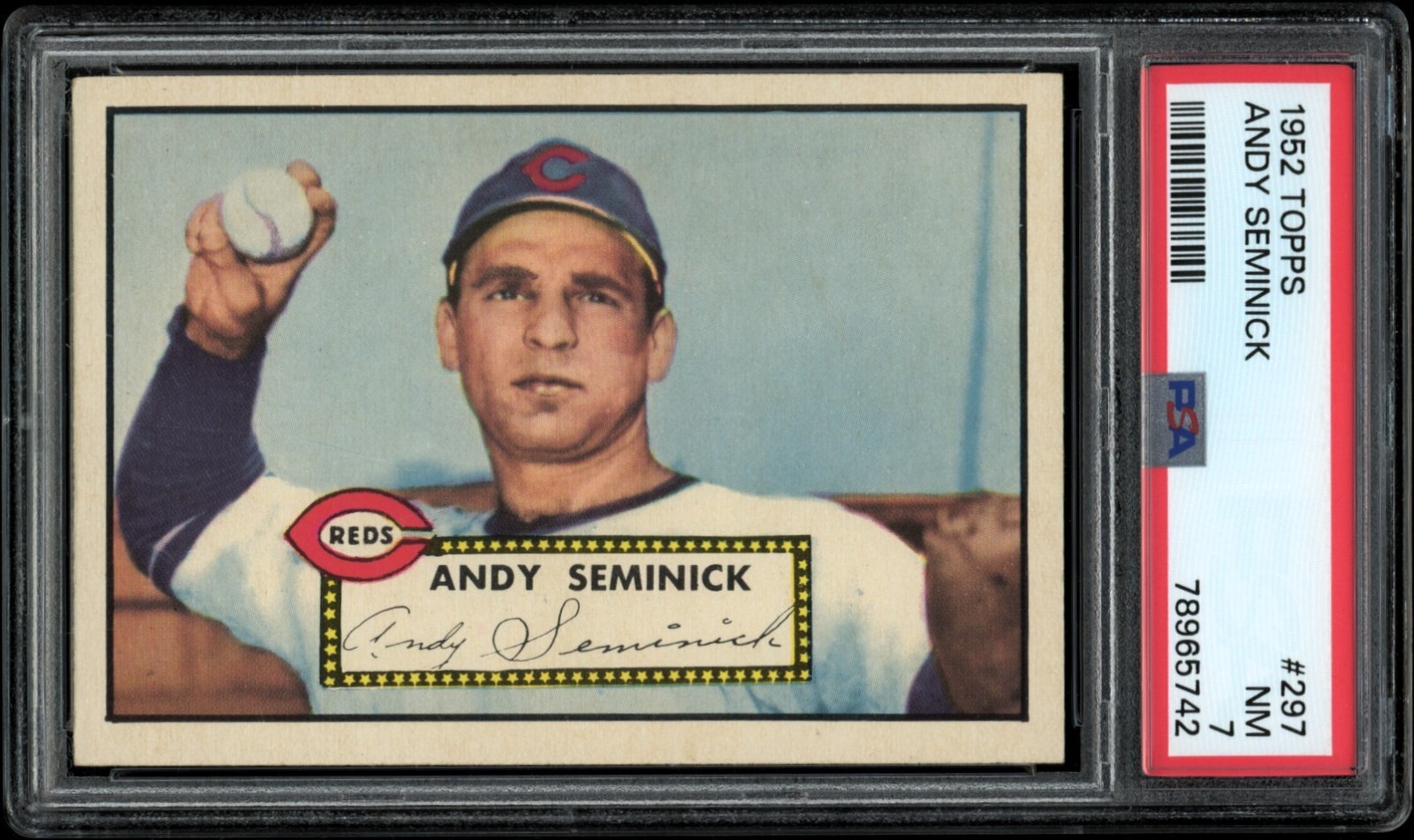 1952 Topps #297 Andy Seminick PSA 7 NM