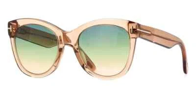 Óculos de sol Tom Ford Wallace TF870 45P bege olho de gato armação de plástico 54-20-140 - Imagem 1 de 2