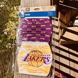 2 Brand New Los Angeles Lakers NBA Team Game Day Adult Face Masks Mask - Picture 1 of 9
