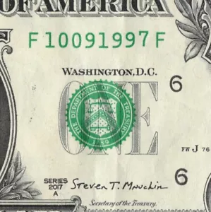 OCT 9 1997 Birthday Date Note Fancy Serial Number One Dollar Bill 10 09 1997 - Picture 1 of 12