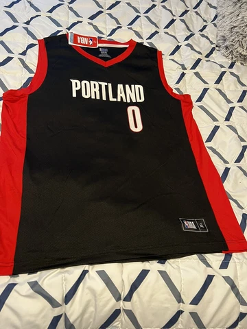 Damian Lillard Portland Trailblazers Adult Jersey NBA TX3 Cool Black/Red. SZ XXl Cover
