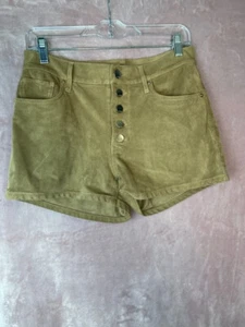 Hellbraune Damen-Expressshorts aus Wildleder mit hoher Taille Größe 8 - Bild 1 von 8