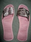Pink Slippers Silky Soft Moleskin Sole Size 7.5  Luscious Satin Upper Brand New