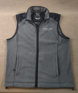 Cutter & Buck Spark System Mens L Gray Full Zip Sweater Vest Bunker Hill Farms - Picture 1 of 11