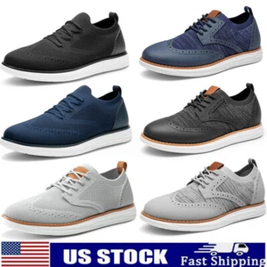 Bruno Marc Men's Mesh Oxfords Sneakers Dress Lace-Up Lightweight Walking Shoes - Picture 1 of 70